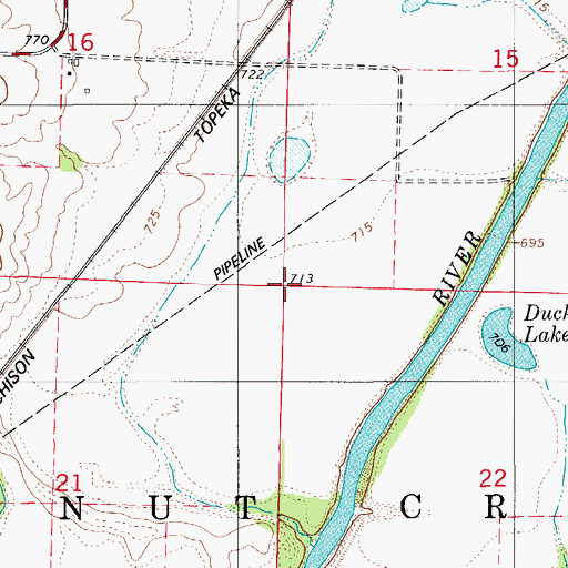 Topographic Map of Township of Walnut Creek, MO
