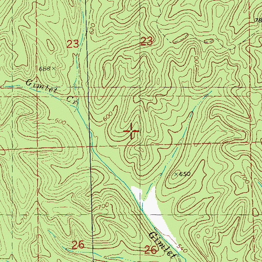 Topographic Map of Township of Big Creek, MO