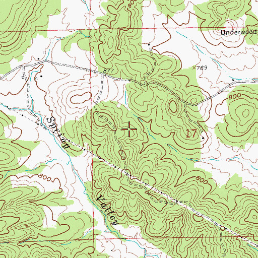 Topographic Map of Township of Castor, MO