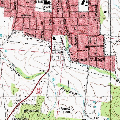 Topographic Map of Township of Saint Michael, MO