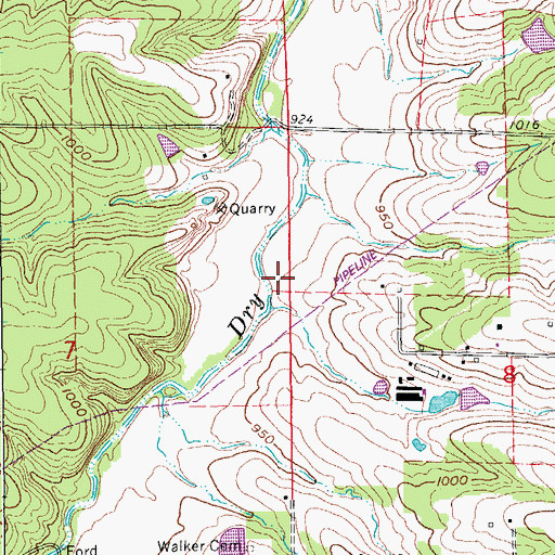 Topographic Map of Township of Jefferson, MO