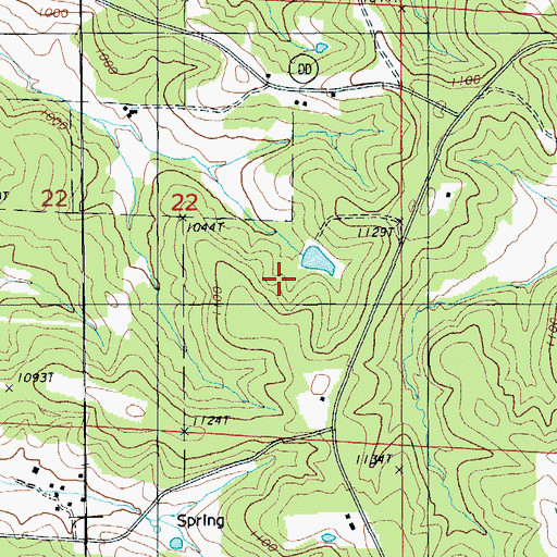 Topographic Map of Township of Miller, MO