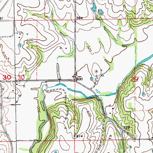 Topographic Map of Township of Liberty, MO