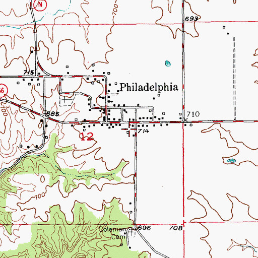 Topographic Map of Township of Union, MO