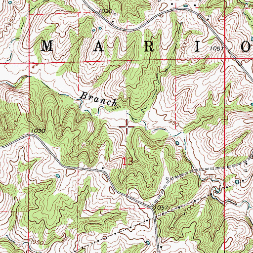 Topographic Map of Township of Marion, MO