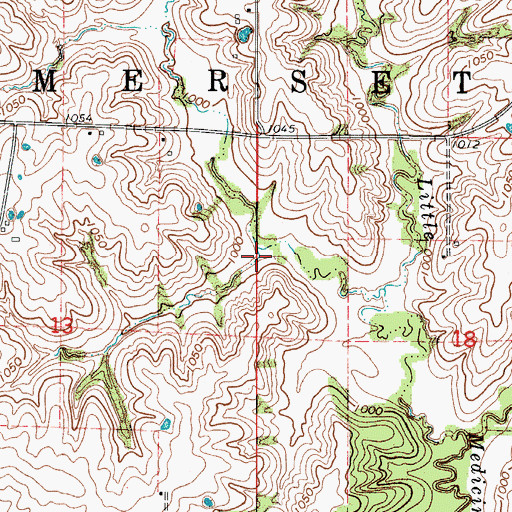 Topographic Map of Township of Somerset, MO