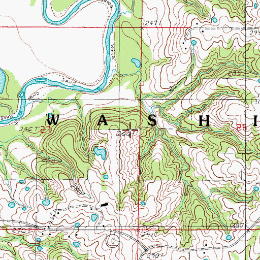 Topographic Map of Township of Washington, MO