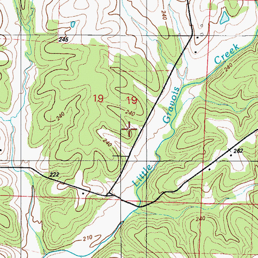 Topographic Map of Township of Franklin, MO