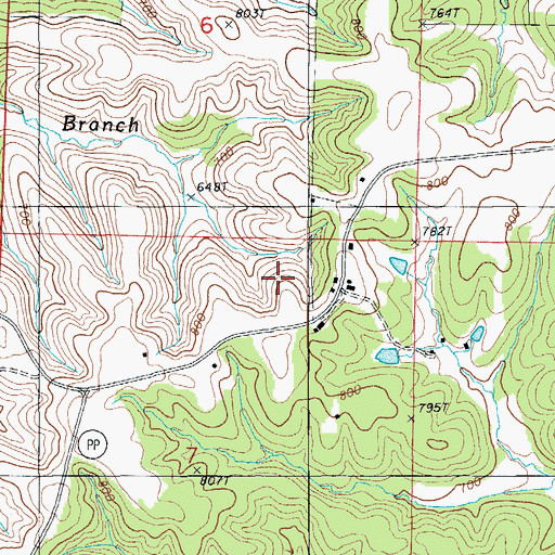 Topographic Map of Township of Osage, MO