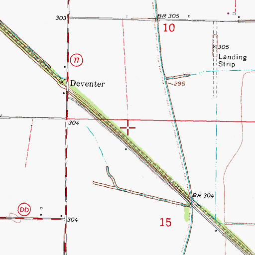 Topographic Map of Township of Mississippi, MO
