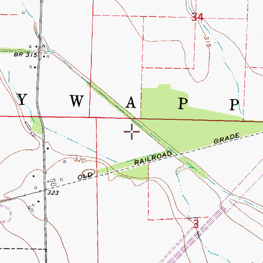 Topographic Map of Township of Tywappity, MO