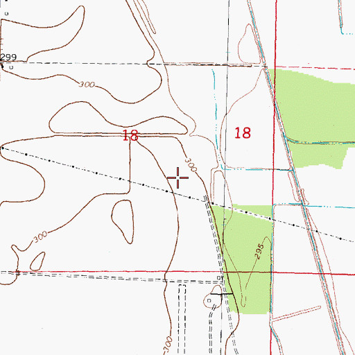 Topographic Map of Township of Wolf Island, MO