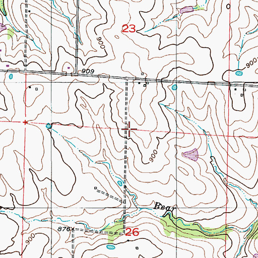 Topographic Map of Township of Pilot Grove, MO