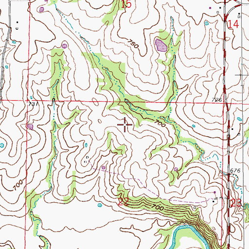 Topographic Map of Township of Jackson, MO