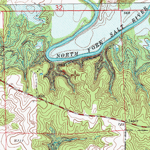 Topographic Map of Township of Jefferson, MO