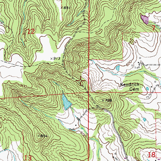 Topographic Map of Township of Loutre, MO