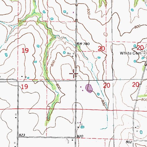 Topographic Map of Township of Montgomery, MO