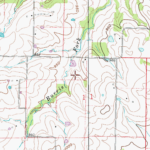 Topographic Map of Township of Moreau, MO