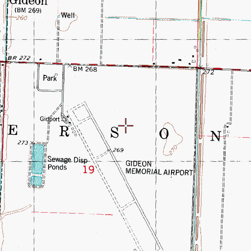 Topographic Map of Township of Anderson, MO