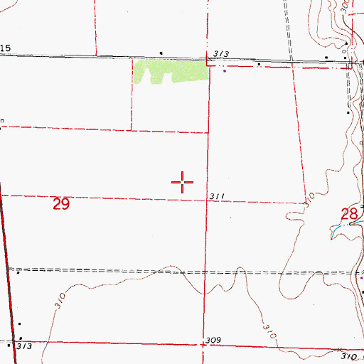 Topographic Map of Township of Big Prairie, MO
