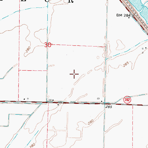Topographic Map of Township of Le Sieur, MO