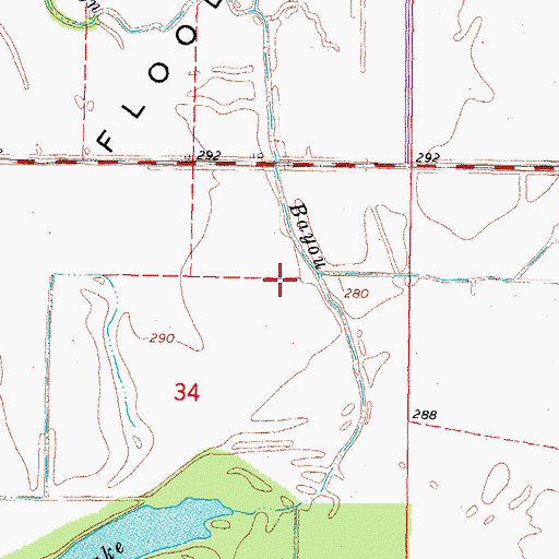 Topographic Map of Township of Saint John, MO