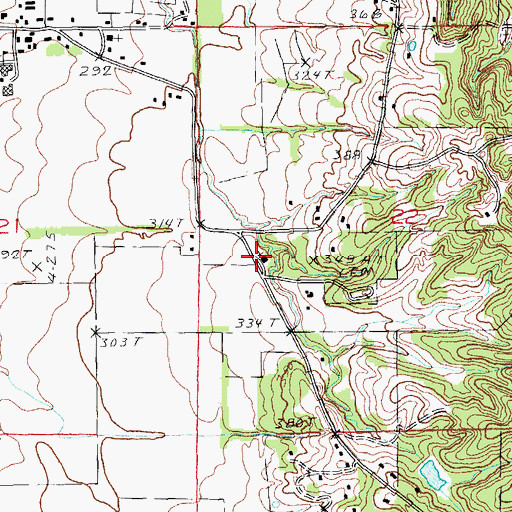 Topographic Map of Croft Church of Christ, AR