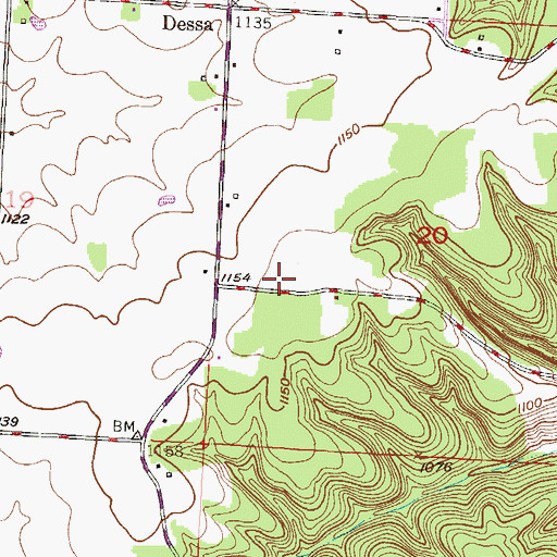 Topographic Map of Township of Buffalo, MO
