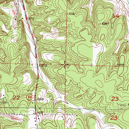 Topographic Map of Township of Dayton, MO