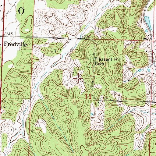 Topographic Map of Township of Neosho, MO