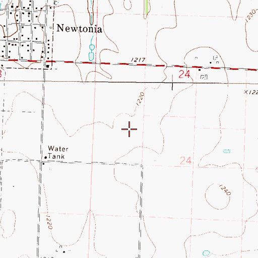 Topographic Map of Township of Newtonia, MO