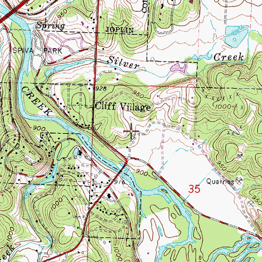 Topographic Map of Township of Shoal Creek, MO