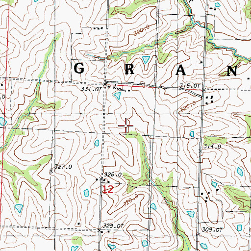Topographic Map of Township of Grant, MO