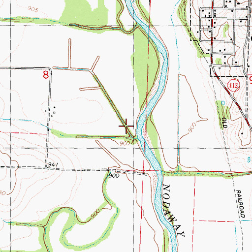 Topographic Map of Township of Green, MO