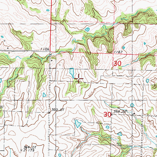 Topographic Map of Township of Independence, MO