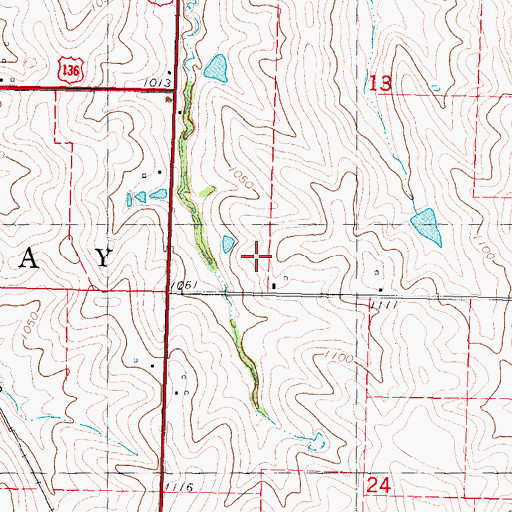 Topographic Map of Township of Nodaway, MO