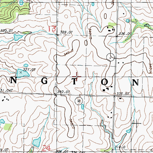 Topographic Map of Township of Washington, MO