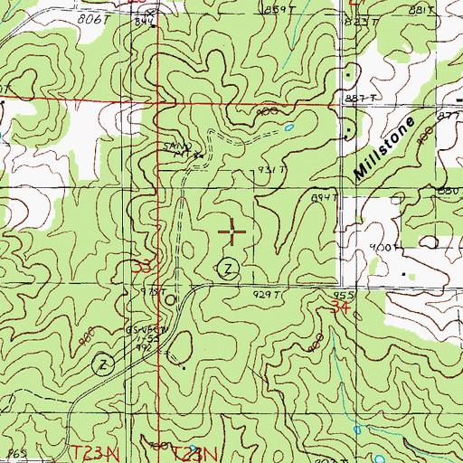 Topographic Map of Township of Big Apple, MO