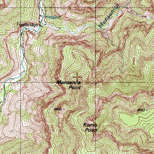 Topographic Map of Manzanita Point, AZ