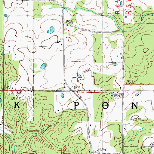 Topographic Map of Township of Black Pond, MO