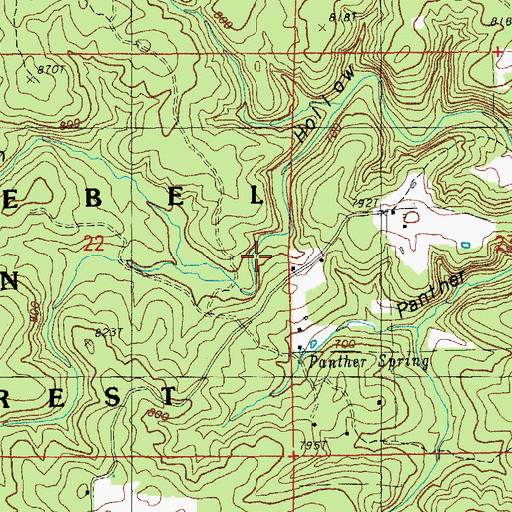 Topographic Map of Township of Goebel, MO