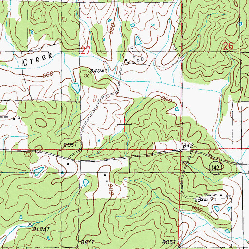 Topographic Map of Township of Jeff, MO