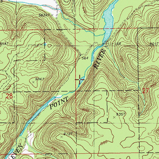 Topographic Map of Township of Woodside, MO