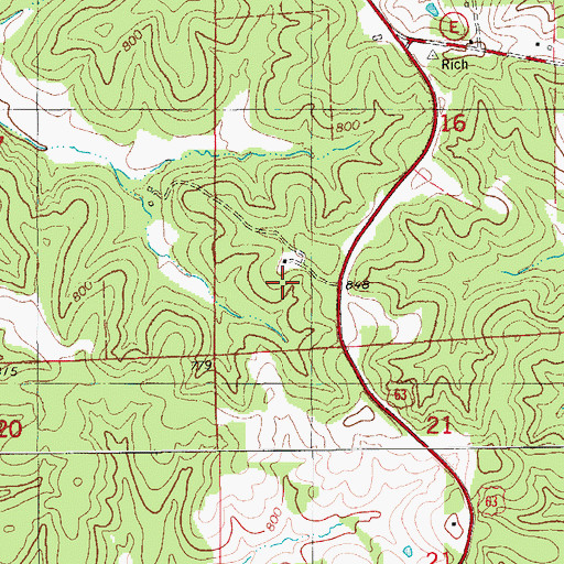 Topographic Map of Township of Washington, MO