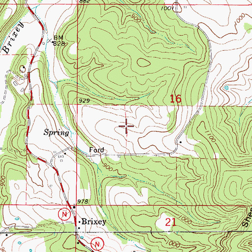 Topographic Map of Township of Jackson, MO