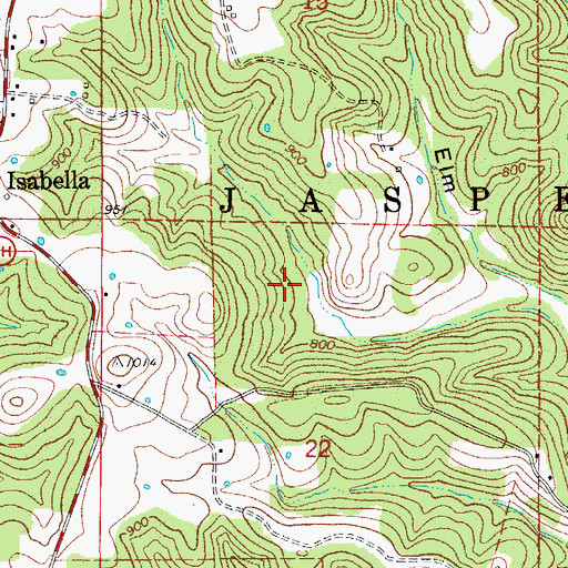 Topographic Map of Township of Jasper, MO