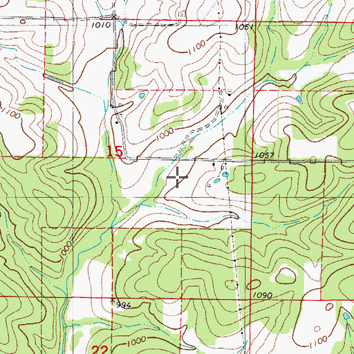 Topographic Map of Township of Noble, MO
