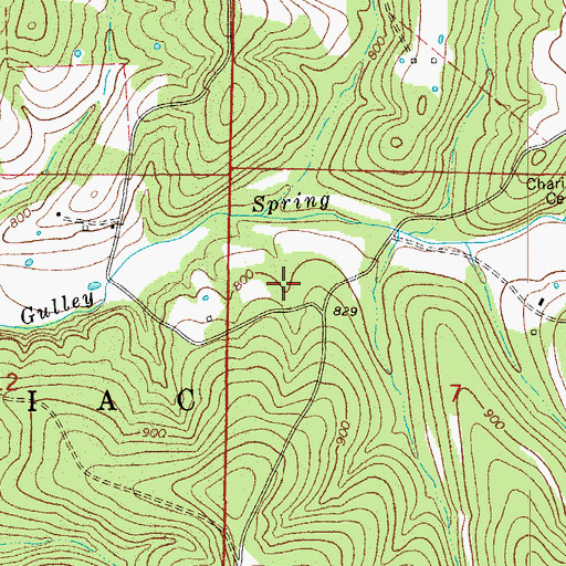 Topographic Map of Township of Pontiac, MO
