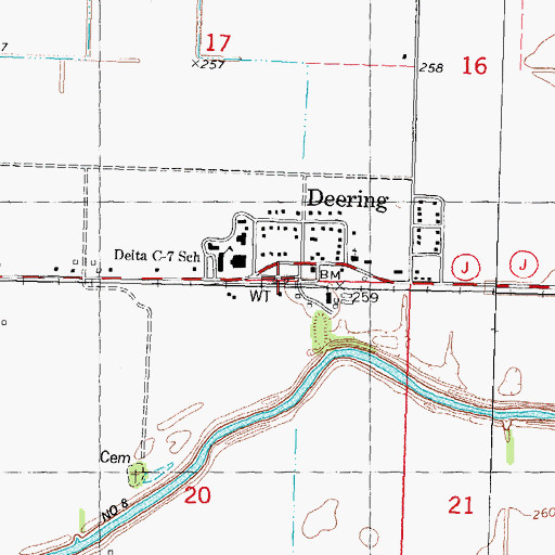 Topographic Map of Township of Braggadocio, MO