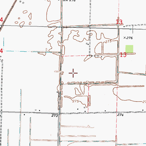Topographic Map of Township of Godair, MO